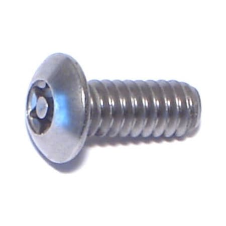 Midwest Fastener #10-24 x 1/2 in Torx Button Machine Screw, Plain 18-8 Stainless Steel, 12 PK 77768